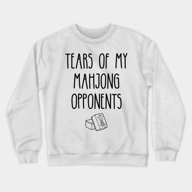 Tears Of My Mahjong Opponents Crewneck Sweatshirt by Luis Vargas